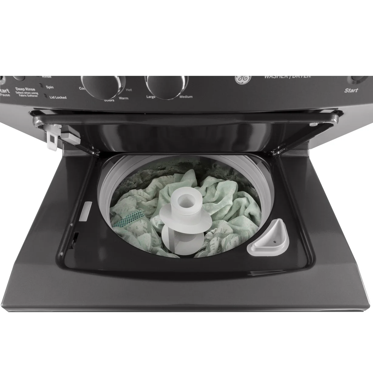 GE Unitized Spacemaker® 3.8 cu. ft. Capacity Washer with Stainless Steel Basket and 5.9 cu. ft. Capacity Gas Dryer - Image 4