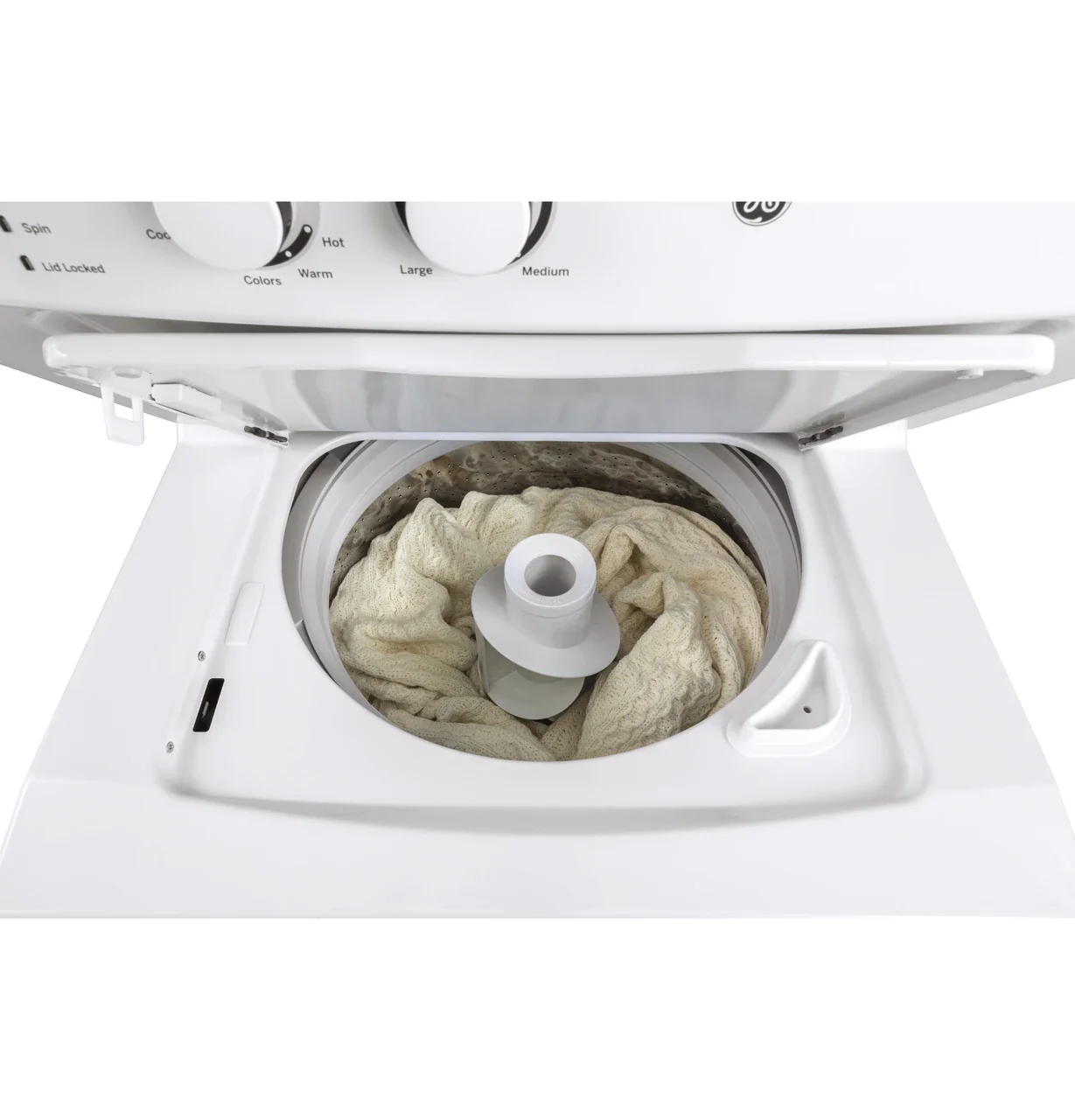 GE Unitized Spacemaker® 3.8 cu. ft. Capacity Washer with Stainless Steel Basket and 5.9 cu. ft. Capacity Gas Dryer - Image 4