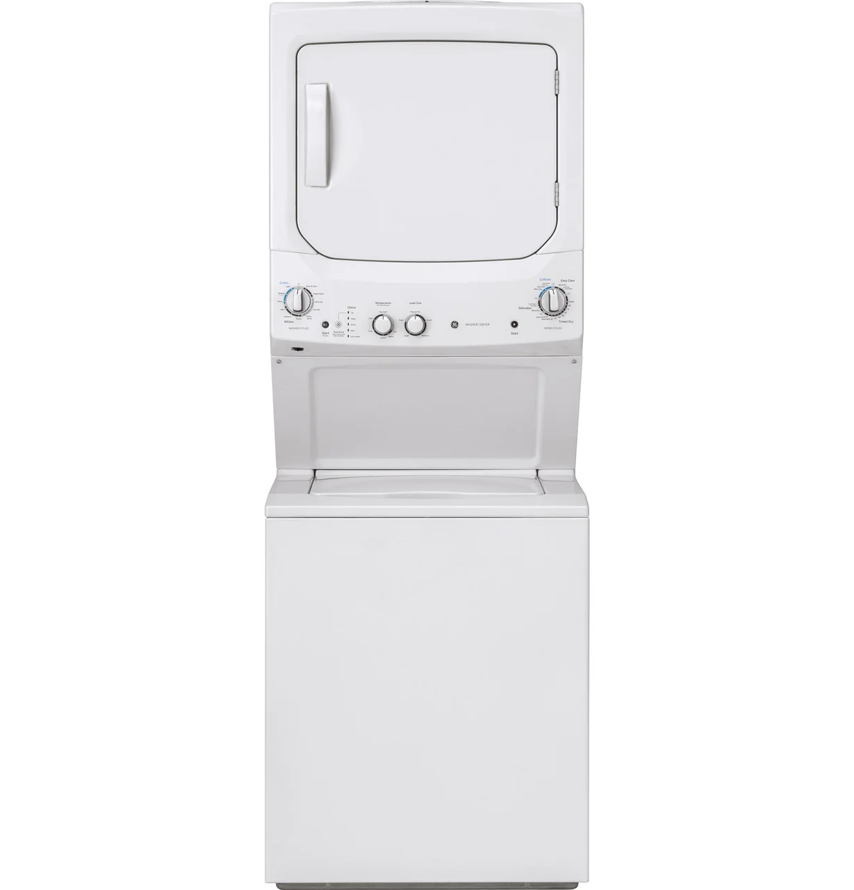 GE Unitized Spacemaker® 3.8 cu. ft. Capacity Washer with Stainless Steel Basket and 5.9 cu. ft. Capacity Long Vent Electric Dryer
