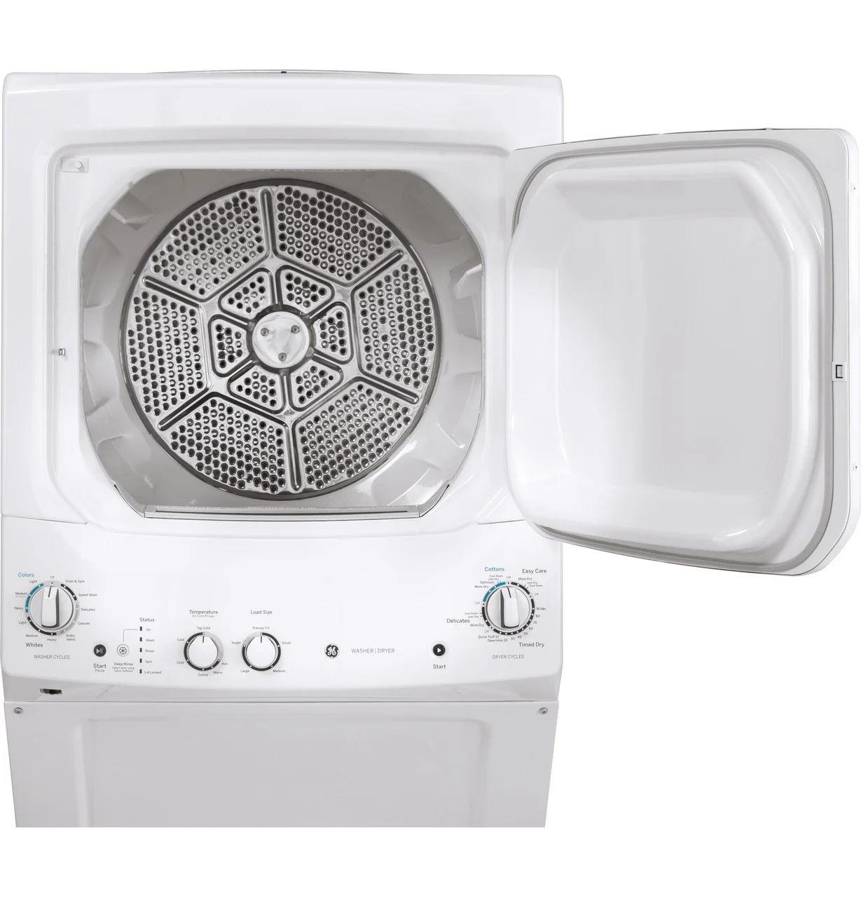 GE Unitized Spacemaker® 3.8 cu. ft. Capacity Washer with Stainless Steel Basket and 5.9 cu. ft. Capacity Long Vent Electric Dryer - Image 4
