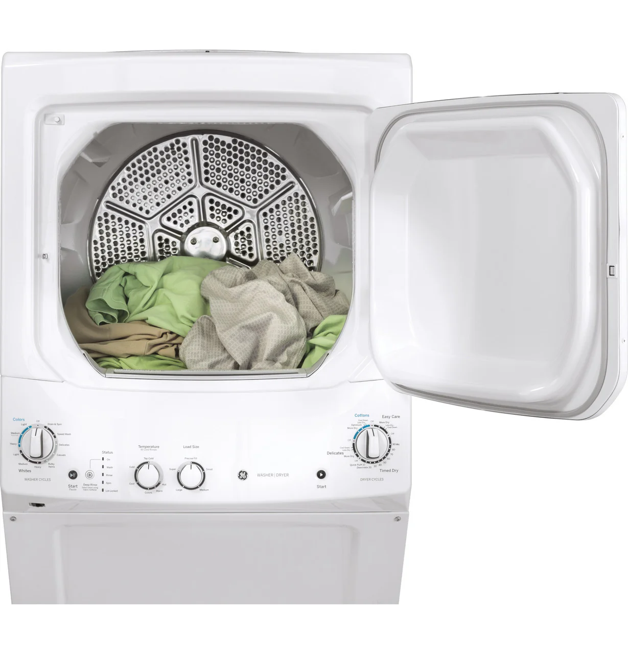 GE Unitized Spacemaker® 3.8 cu. ft. Capacity Washer with Stainless Steel Basket and 5.9 cu. ft. Capacity Long Vent Electric Dryer - Image 5