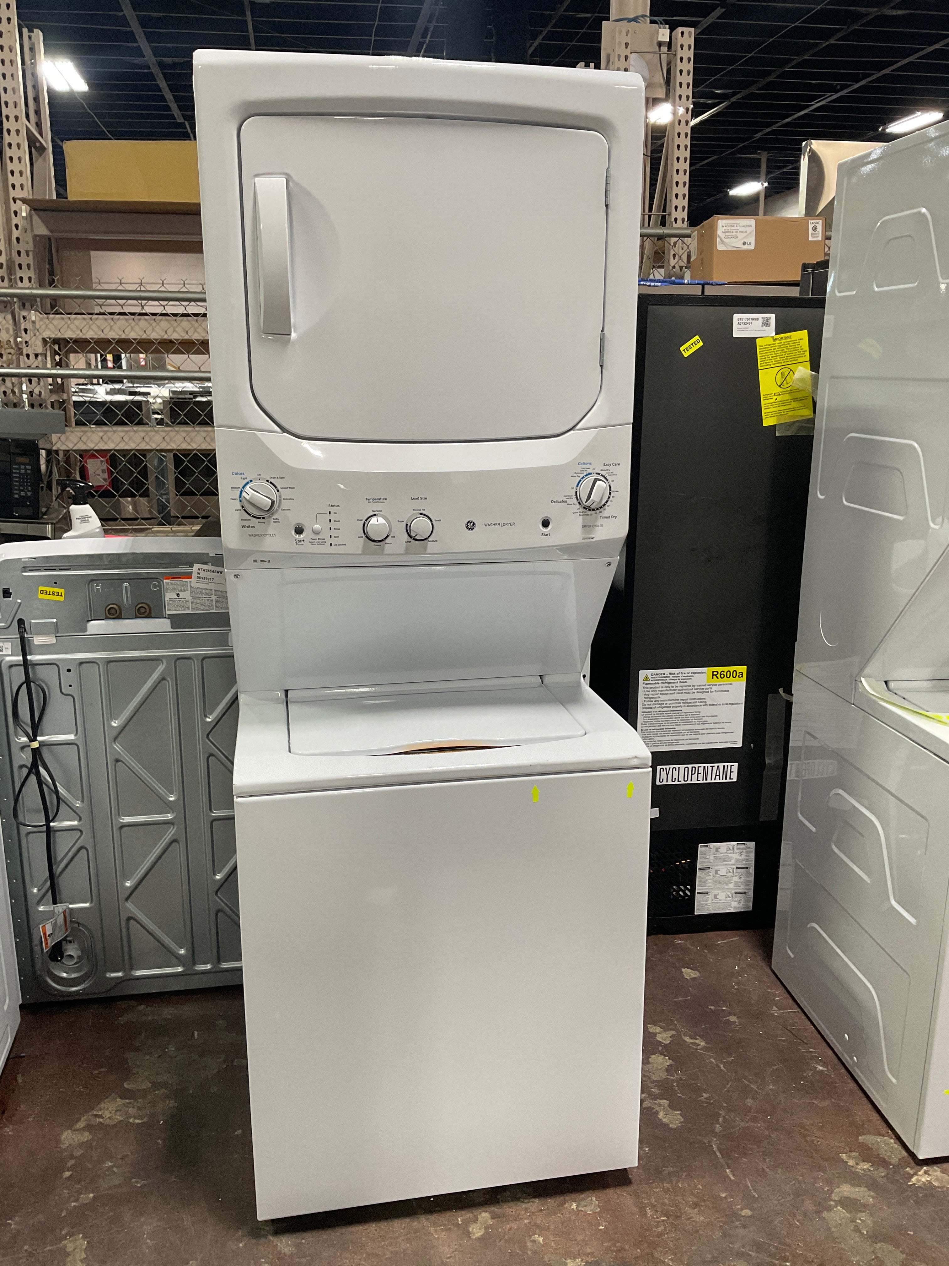 GE Unitized Spacemaker® 3.8 cu. ft. Capacity Washer with Stainless Steel Basket and 5.9 cu. ft. Capacity Long Vent Electric Dryer - Image 7