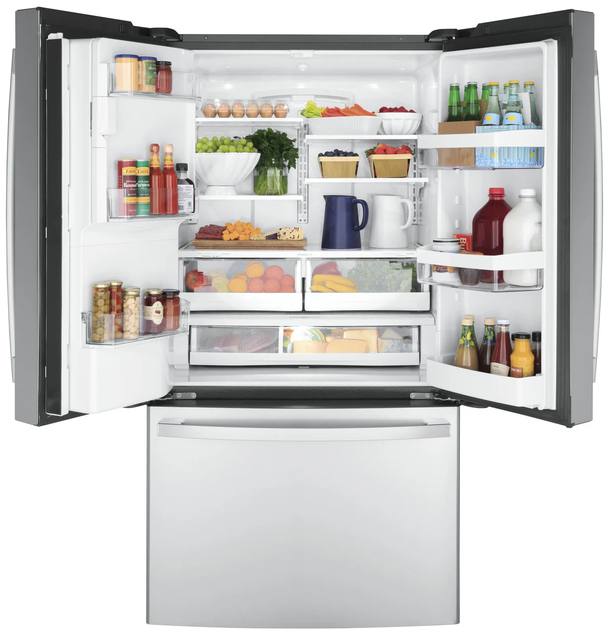GE ENERGY STAR 22.1 Cu. Ft. Counter-Depth Fingerprint Resistant French-Door Refrigerator - Image 3