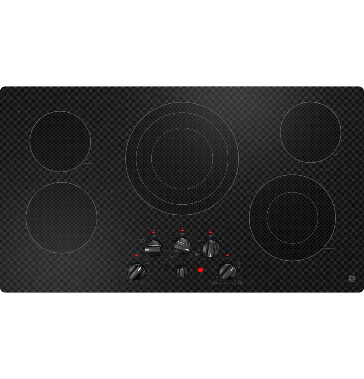 GE® 36" Built-In Knob Control Electric Cooktop - Image 3