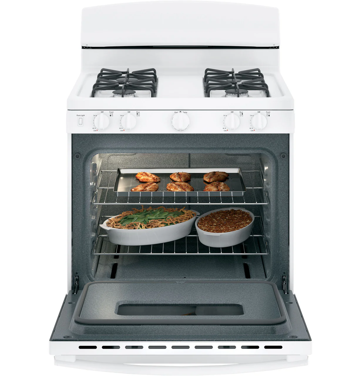 GE GE® 30" Free-Standing Front Control Gas Range - Image 4