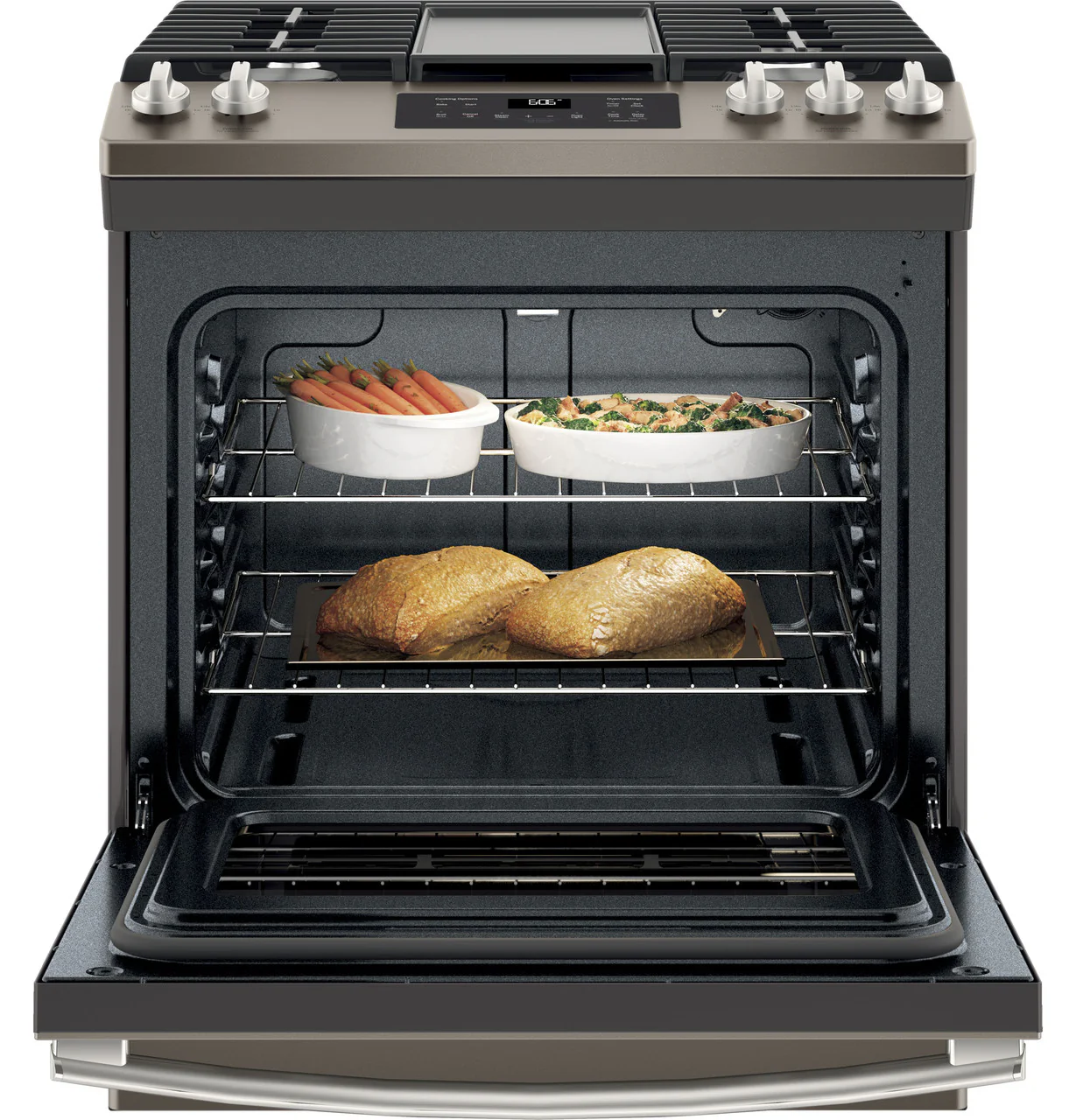 GE GE® 30" Slide-In Front Control Gas Range - Image 3