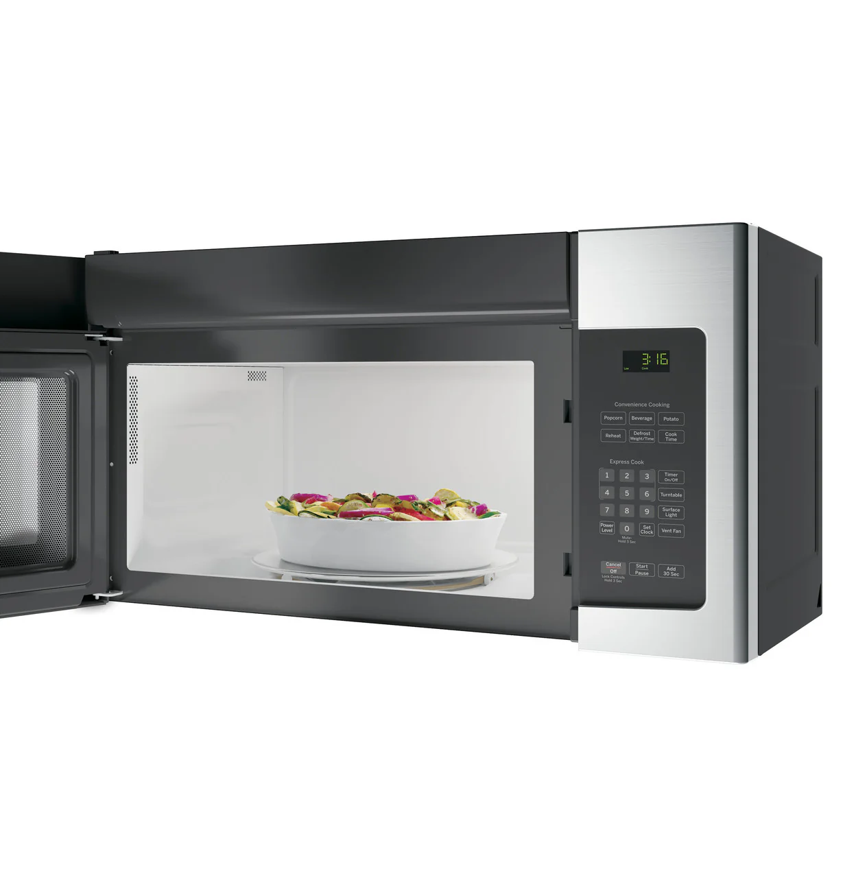 GE® 1.6 Cu. Ft. Over-the-Range Microwave Oven with Recirculating Venting - Image 4