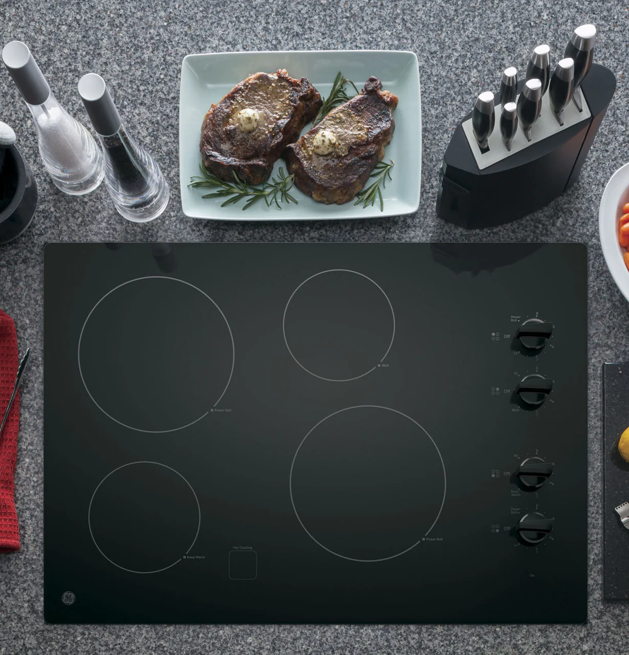 GE GE® 30" Built-In Knob Control Electric Cooktop - Image 3