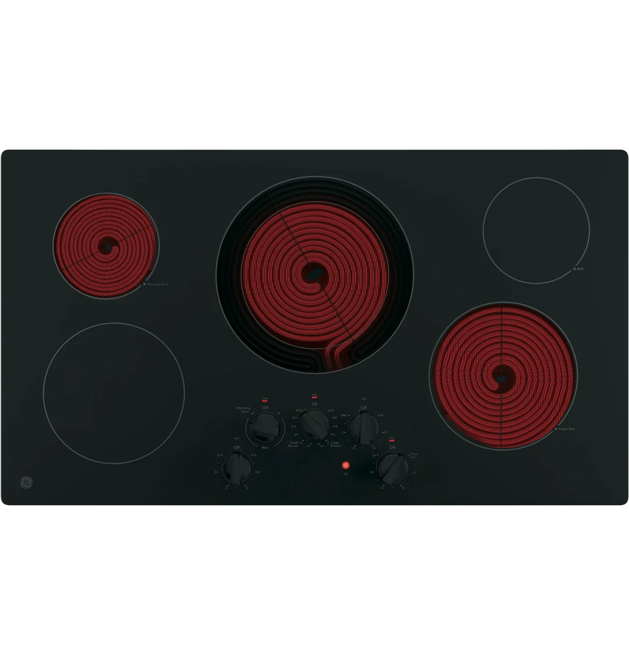 GE® 36" Built-In Knob Control Electric Cooktop - Image 4