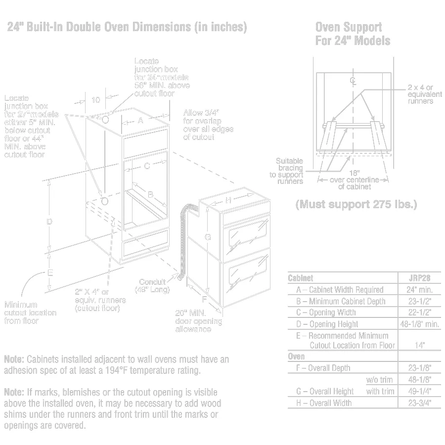 GE® 24" Double Wall Oven - Image 4