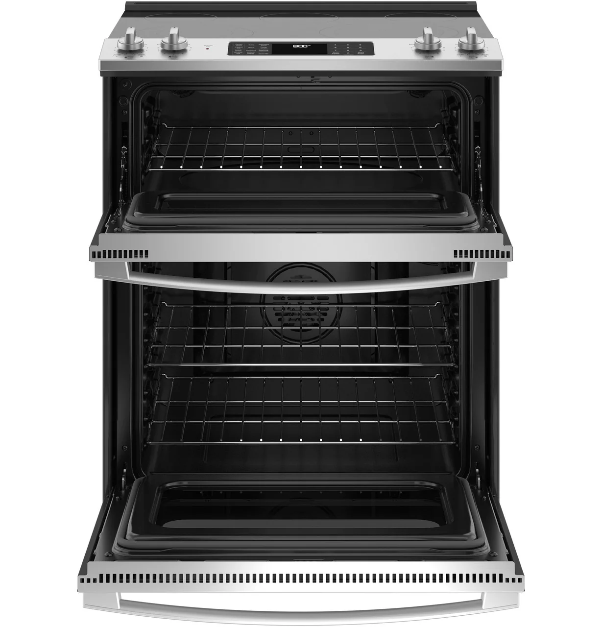 GE 30" Slide-In Electric Convection Double Oven Range - Image 3
