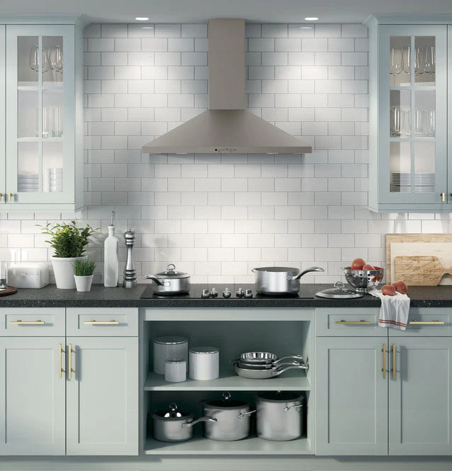 GE® 36" Wall-Mount Pyramid Chimney Hood - Image 3