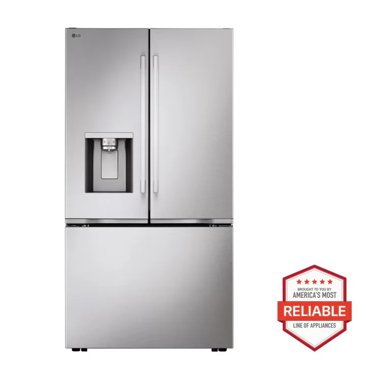 LG Counter-Depth MAX™ with Zero Clearance™ 3-Door French Door Refrigerator with Thin Door Design