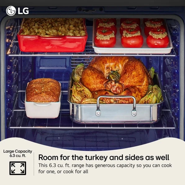 LG 6.3 cu. ft. Smart Wi-Fi Enabled ProBake Convection® Electric Range with Air Fry & EasyClean® - Image 4