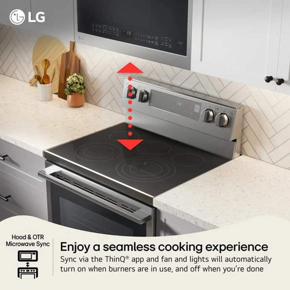 LG 6.3 cu. ft. Smart Wi-Fi Enabled ProBake Convection® Electric Range with Air Fry & EasyClean® - Image 6