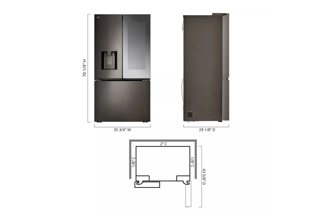26 cu. ft. Smart Mirror InstaView® Counter-Depth MAX™ French Door Refrigerator with Four Types of Ice - Image 4
