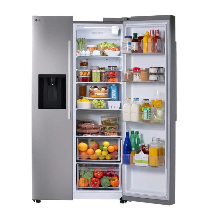LG 27 cu. ft. Standard-Depth, Side-by-side Refrigerator, with Ice and Water and Bar Handle Design - Image 3