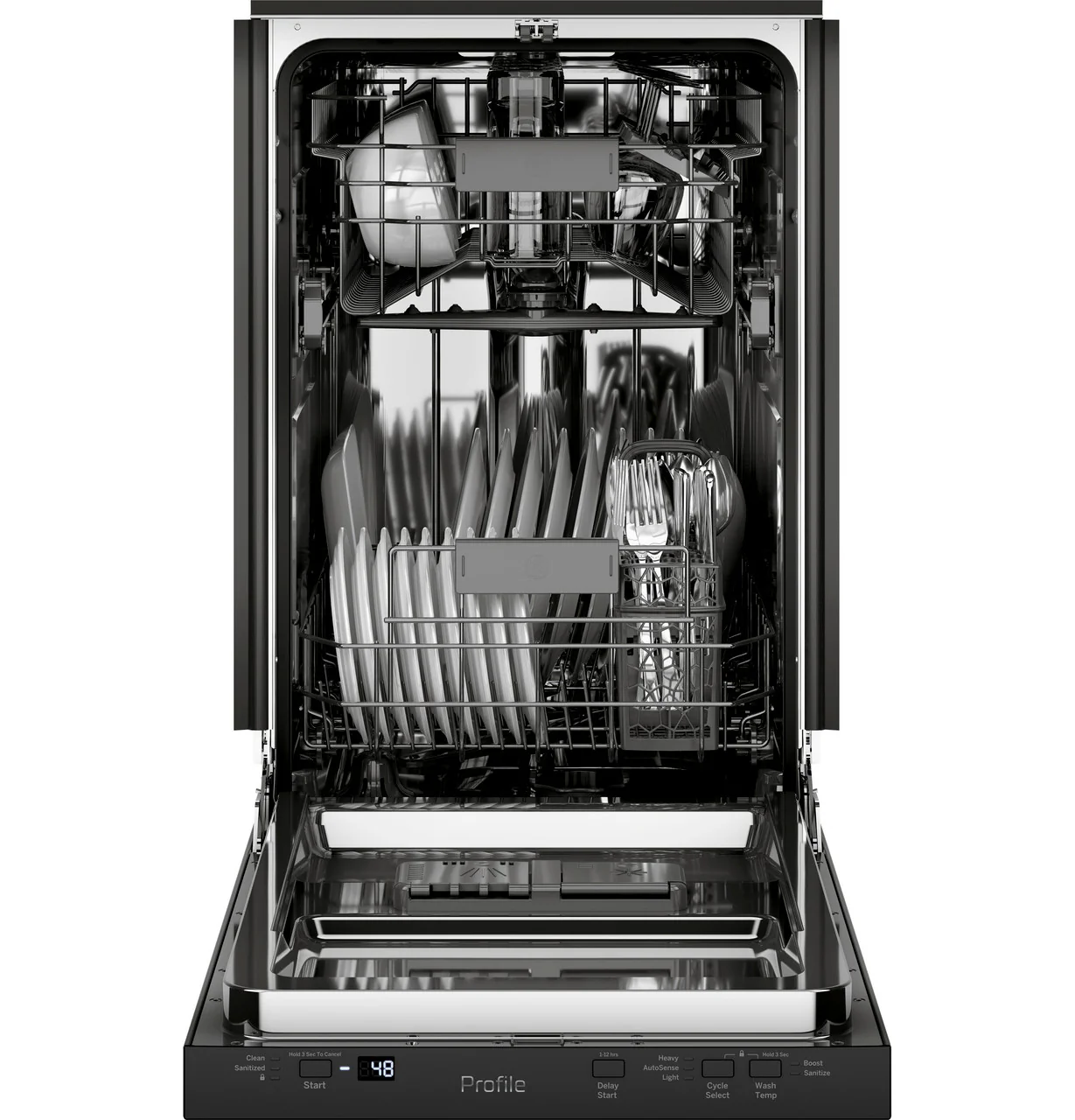 GE Profile™ ENERGY STAR® 18" ADA Compliant Stainless Steel Interior Dishwasher with Sanitize Cycle - Image 5