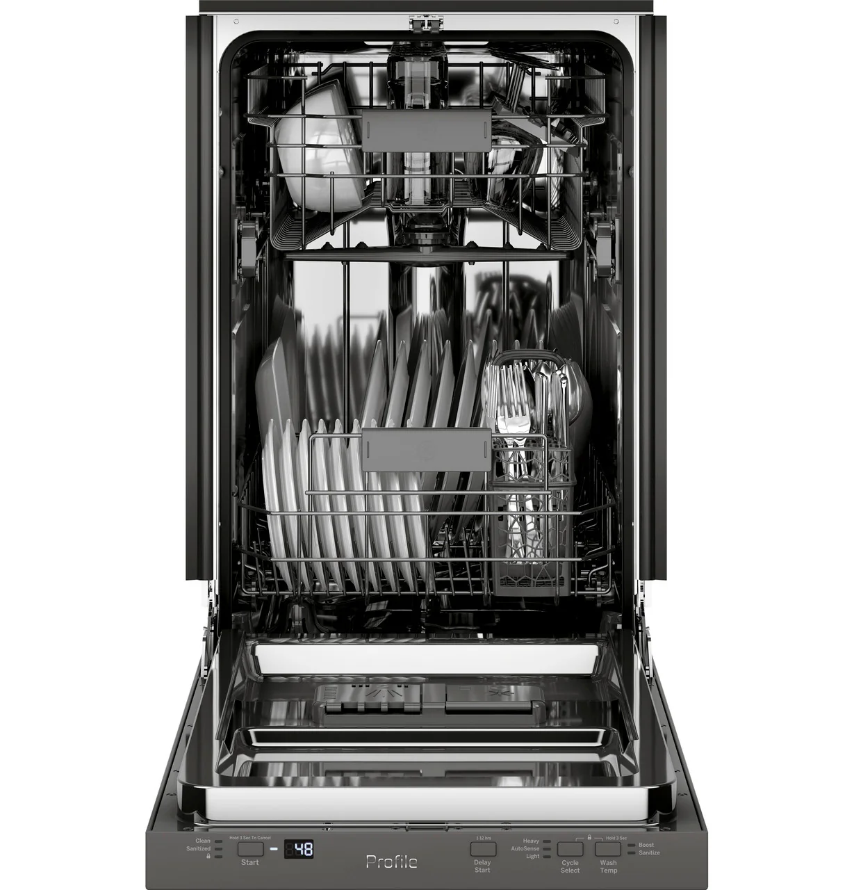 GE Profile™ ENERGY STAR® 18" ADA Compliant Stainless Steel Interior Dishwasher with Sanitize Cycle - Image 4