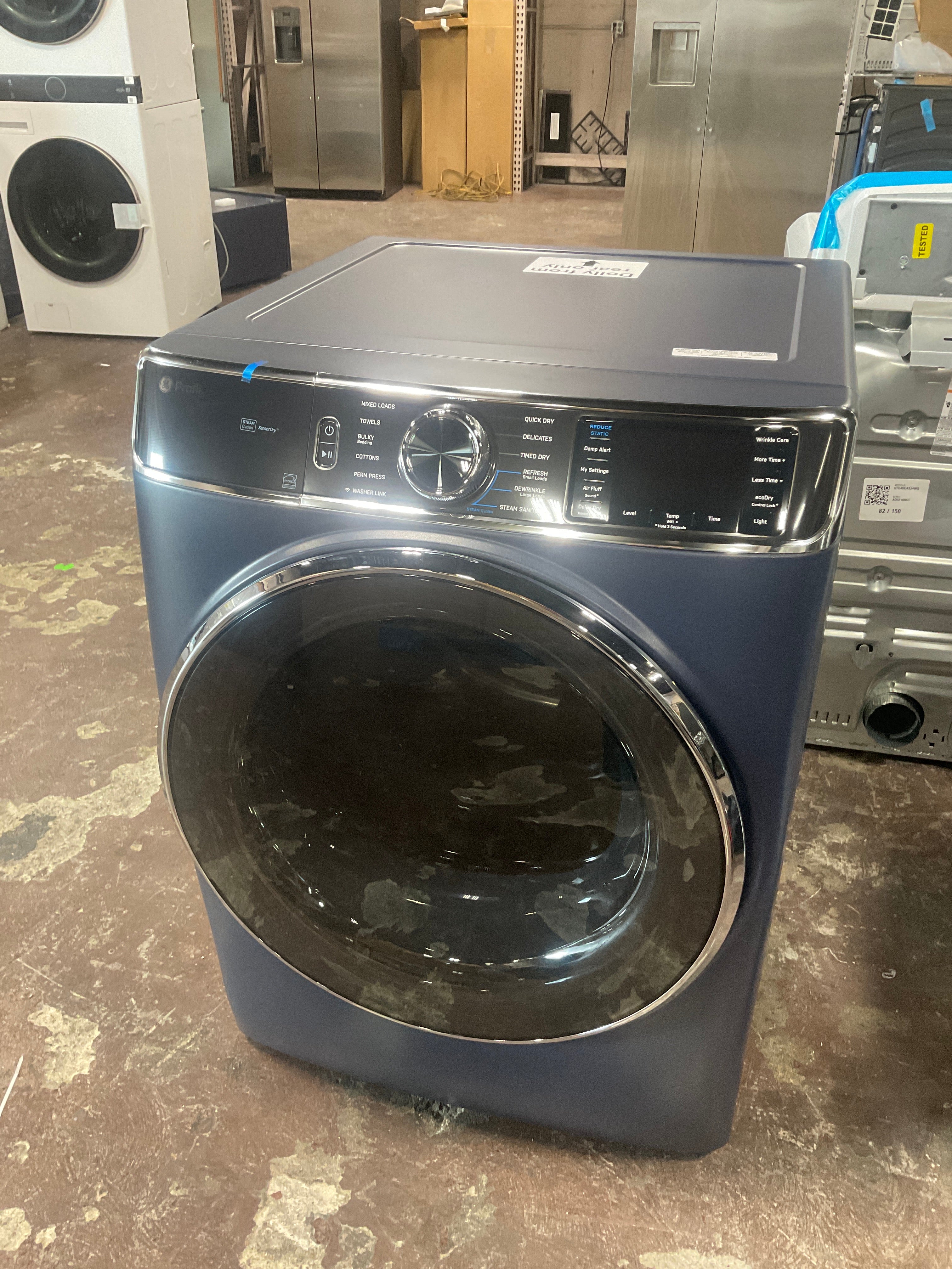 GE Profile™ 7.8 cu. ft. Capacity Smart Front Load Electric Dryer with Steam and Sanitize Cycle - Image 8