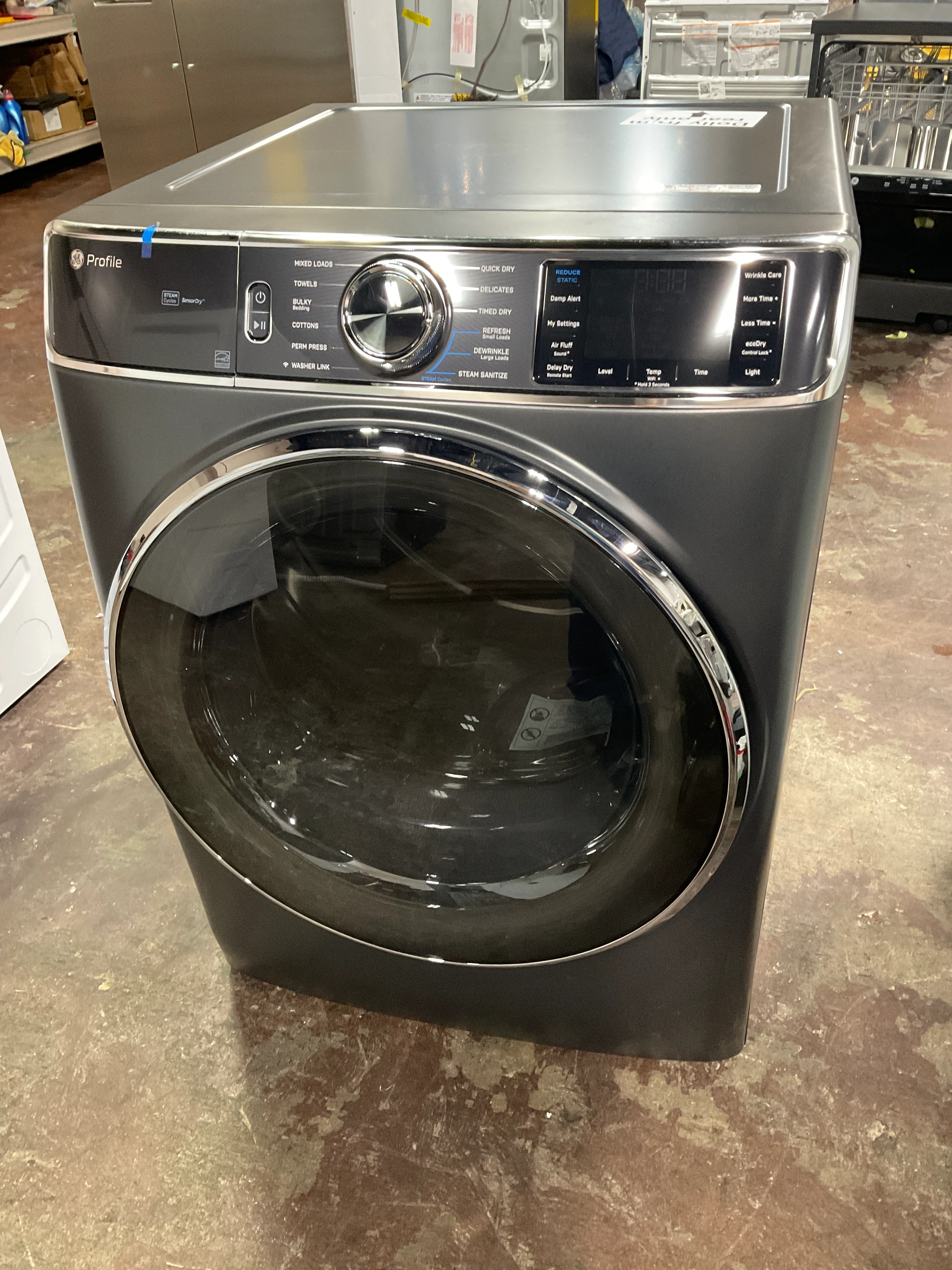 GE Profile™ ENERGY STAR® 7.8 cu. ft. Capacity Smart Front Load Electric Dryer with Steam and Sanitize Cycle - Image 9