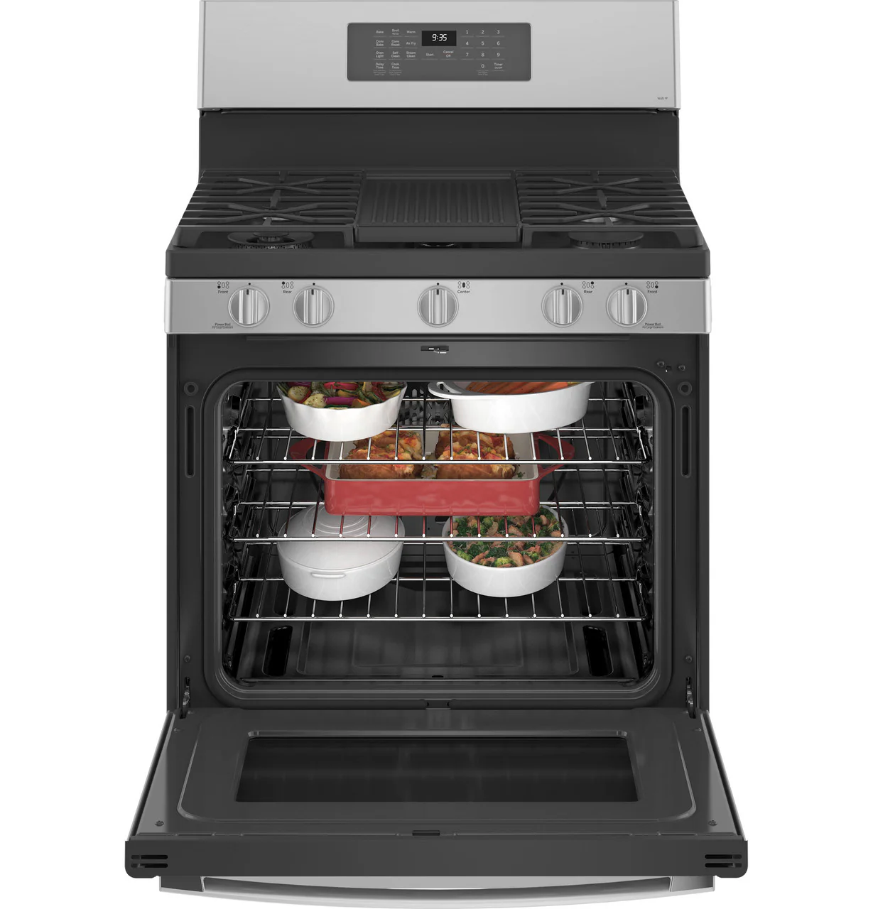 GE Profile™ Smart 30" Free-Standing Self Clean Gas Fingerprint Resistant Range with No Preheat Air Fry - Image 3