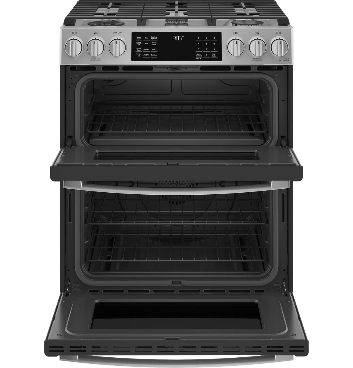 GE Profile™ 30" Smart Slide-In Front-Control Gas Double Oven Convection Fingerprint Resistant Range - Image 3