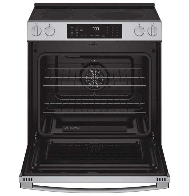 GE Profile Energy Star 30" Smart Slide-In Induction and Convection Range with No Preheat Air Fry and EasyWash Oven Tray: - Image 2