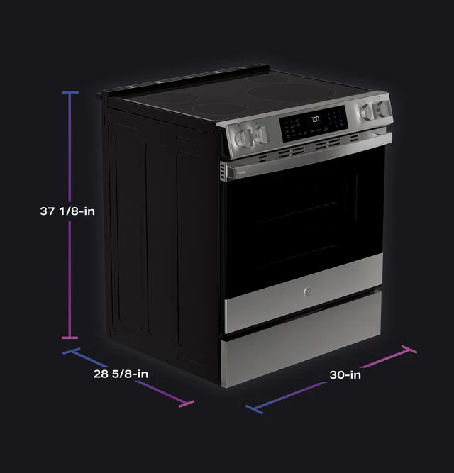 GE Profile Energy Star 30" Smart Slide-In Induction and Convection Range with No Preheat Air Fry and EasyWash Oven Tray: - Image 9