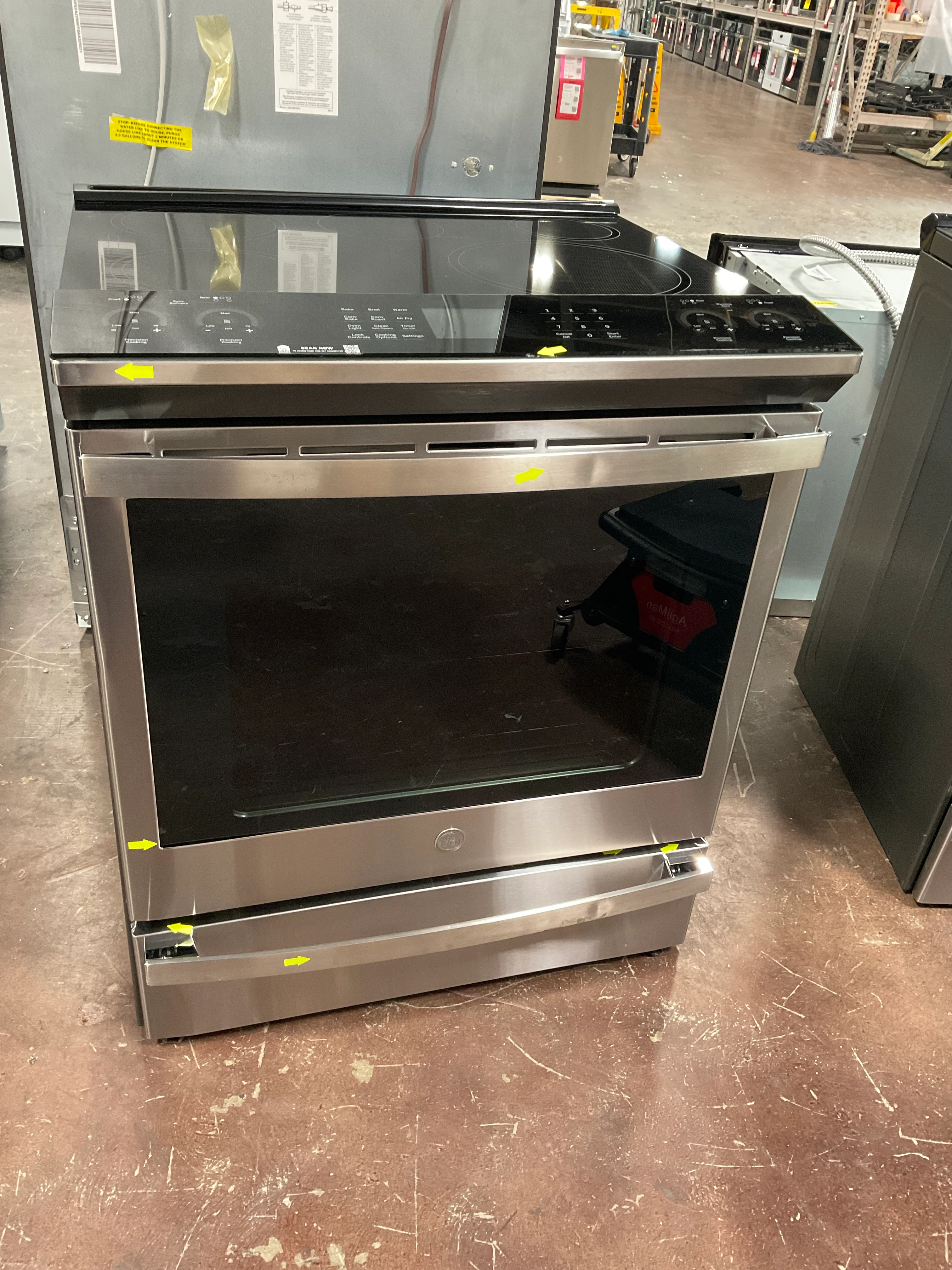 GE Profile™ 30" Smart Slide-In Fingerprint Resistant Front-Control Induction and Convection Range with No Preheat Air Fry - Image 3