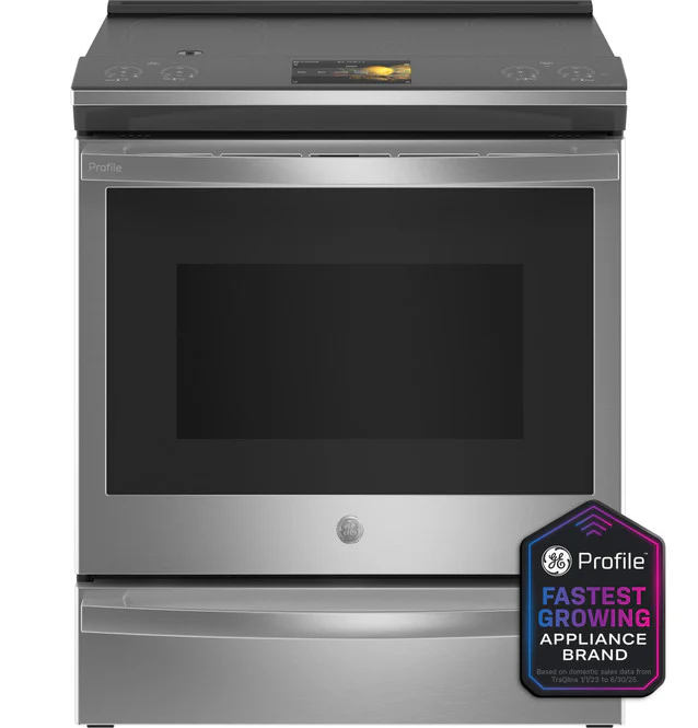 GE Profile™ 30" Smart Slide-In Front-Control Induction Fingerprint Resistant Range with In Oven Camera