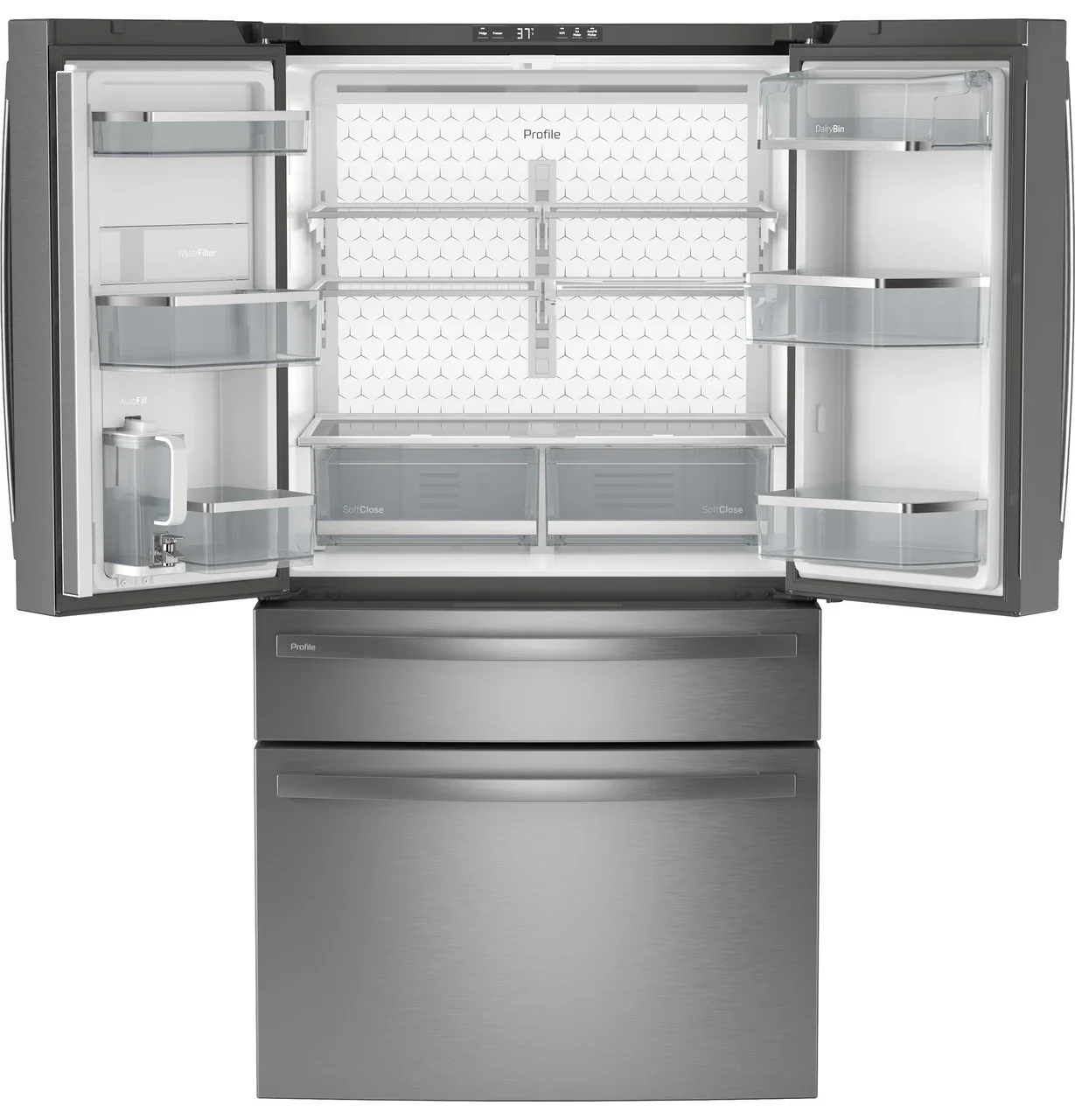 GE Profile™ ENERGY STAR® 23.2 Cu. Ft. Smart Counter-Depth Fingerprint Resistant 4-Door French-Door Refrigerator - Image 4