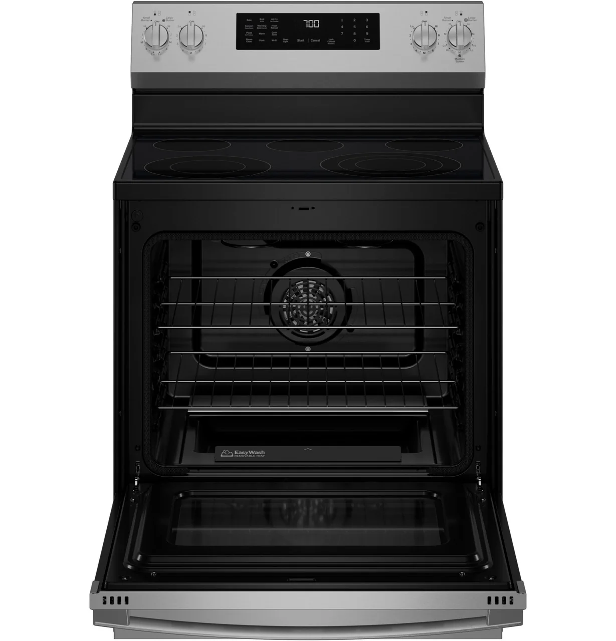 GE Profile™ ENERGY STAR® 30” Smart Free-Standing Electric Convection Range with No Preheat Air Fry and EasyWash™ Oven Tray - Image 4