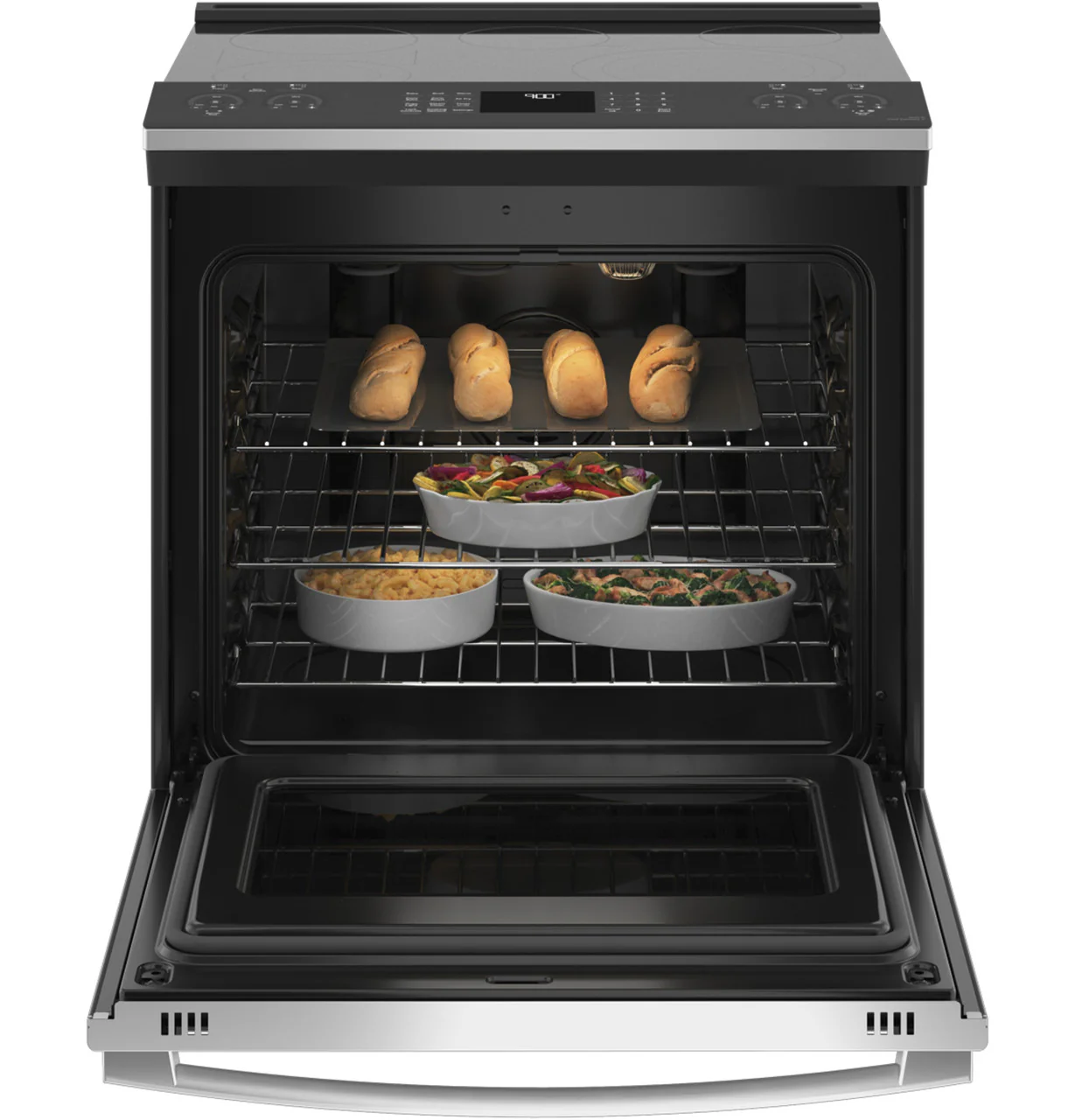GE Profile™ 30" Smart Slide-In Electric Convection Fingerprint Resistant Range with No Preheat Air Fry - Image 4