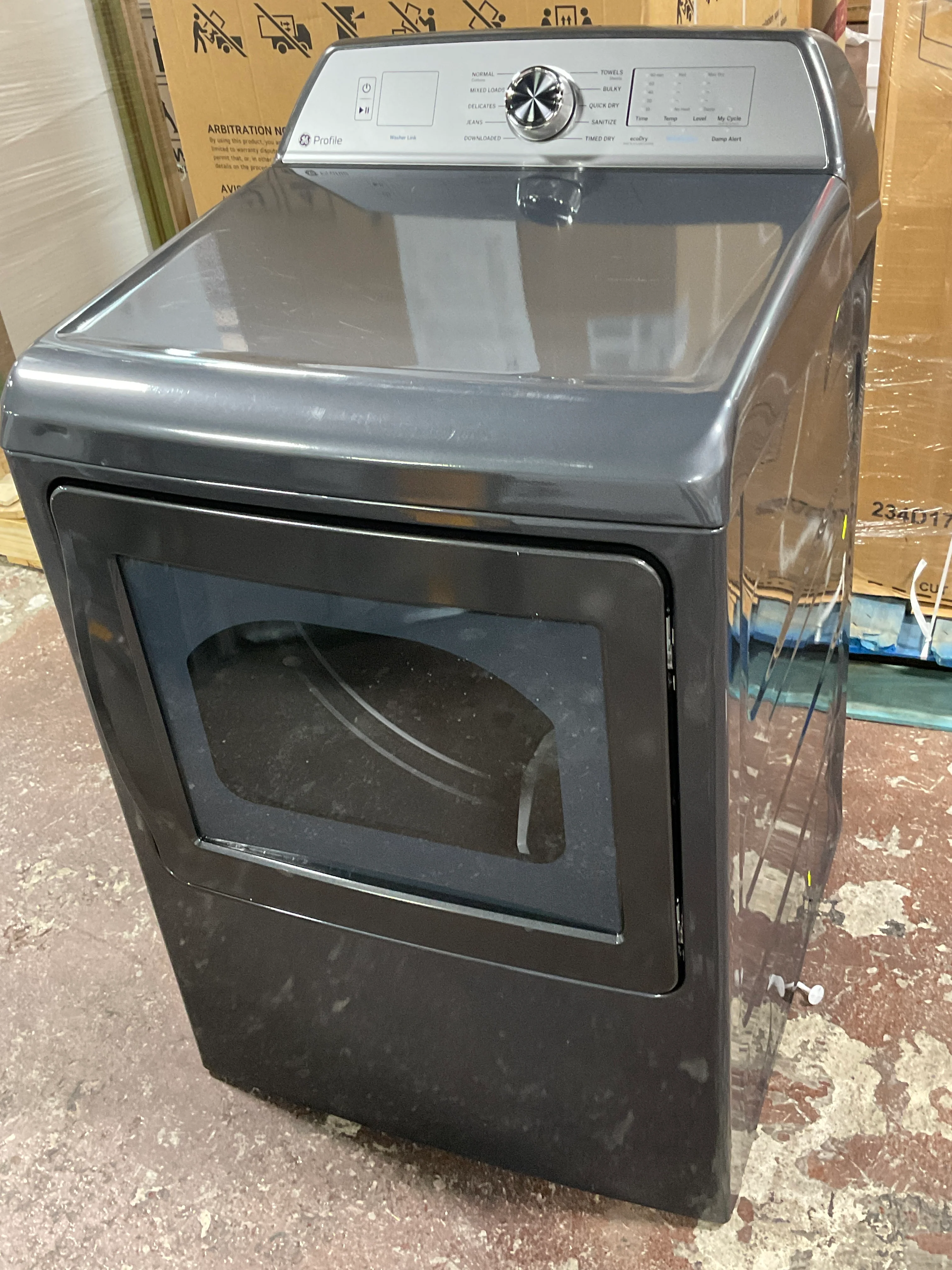 GE Profile™ ENERGY STAR® 7.4 cu. ft. Capacity aluminized alloy drum Electric Dryer with Sanitize Cycle and Sensor Dry - Image 13