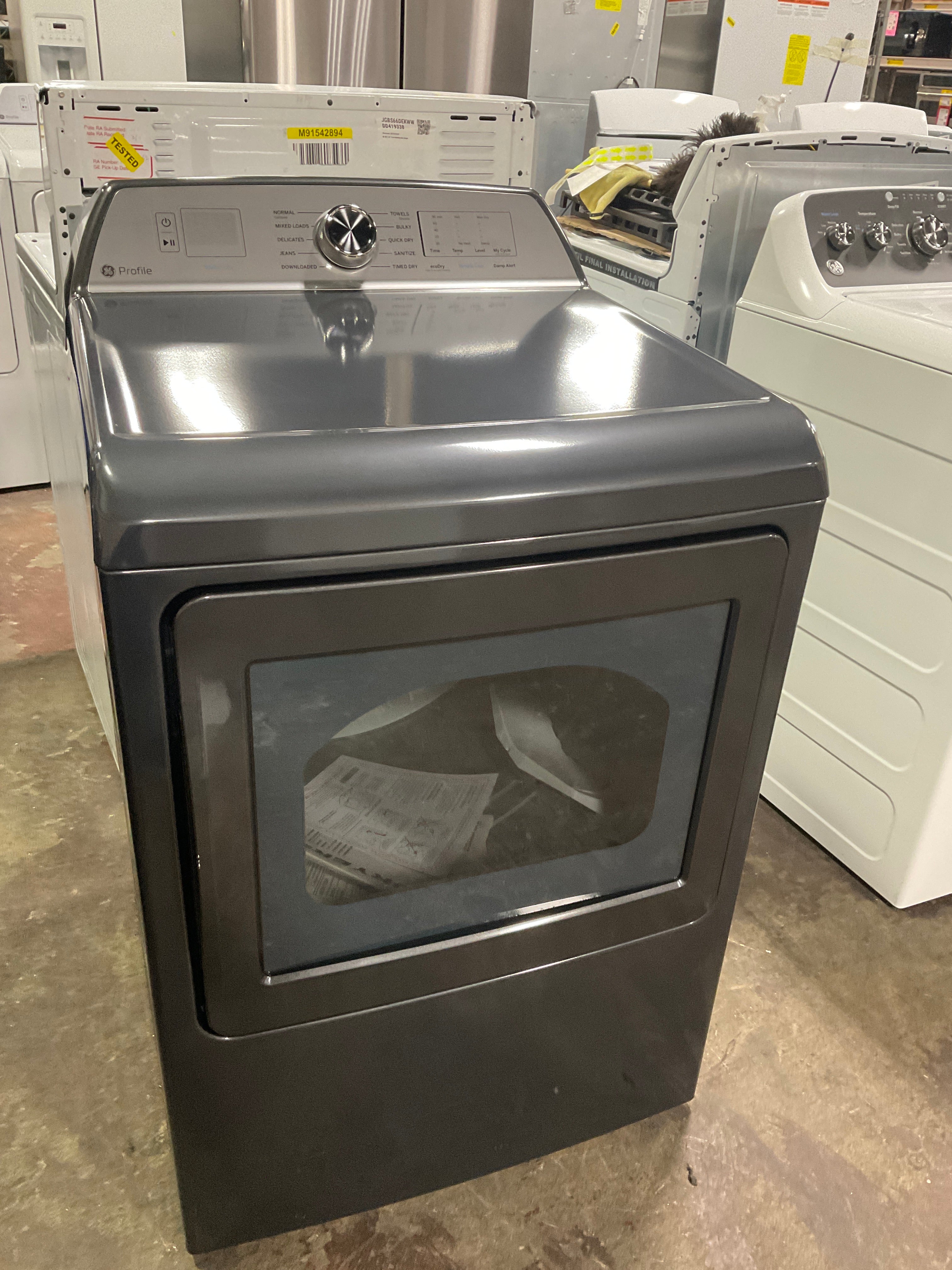 GE Profile™ ENERGY STAR® 7.4 cu. ft. Capacity aluminized alloy drum Electric Dryer with Sanitize Cycle and Sensor Dry - Image 9