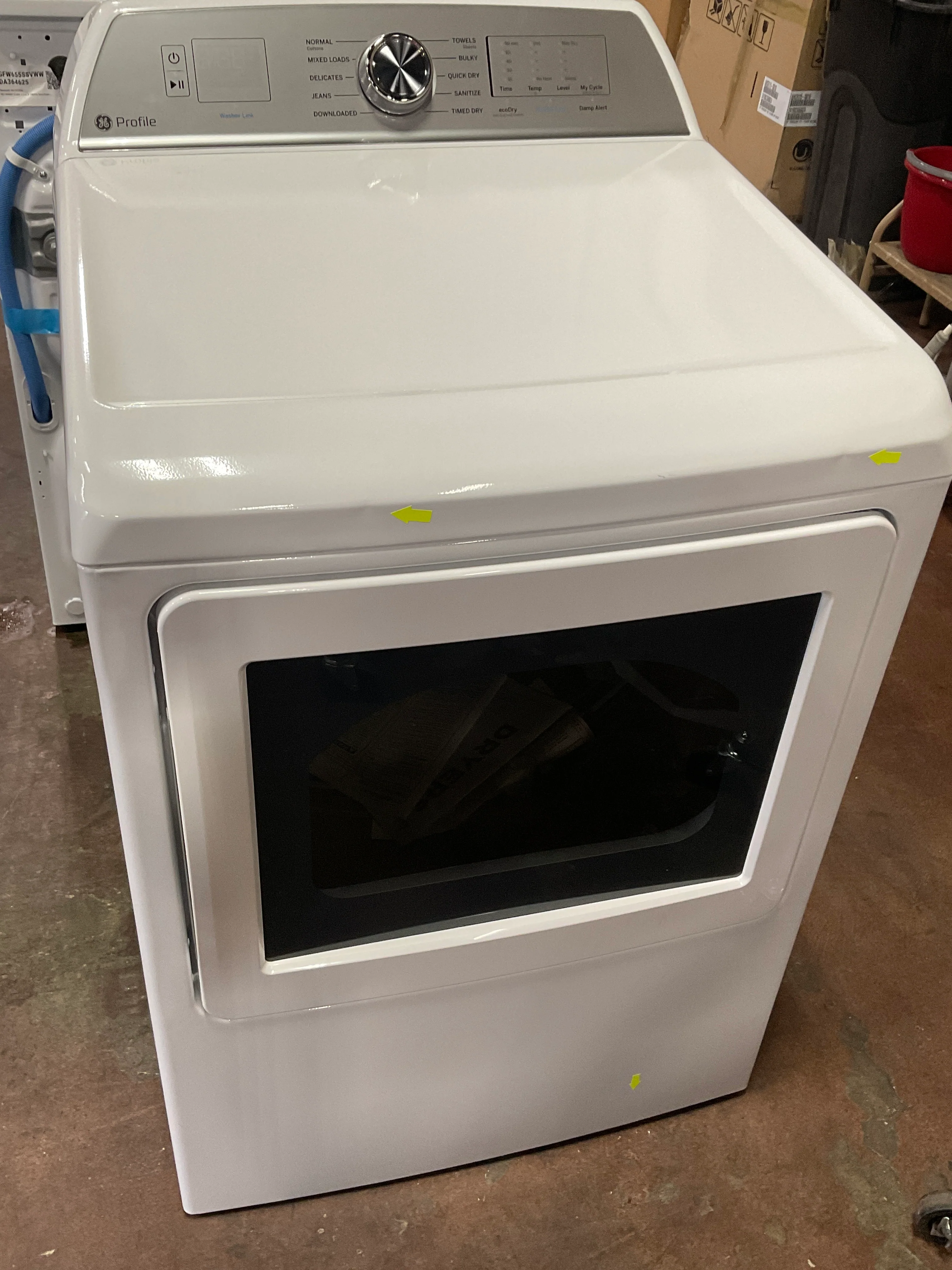GE Profile™ ENERGY STAR® 7.4 cu. ft. Capacity aluminized alloy drum Electric Dryer with Sanitize Cycle and Sensor Dry - Image 10