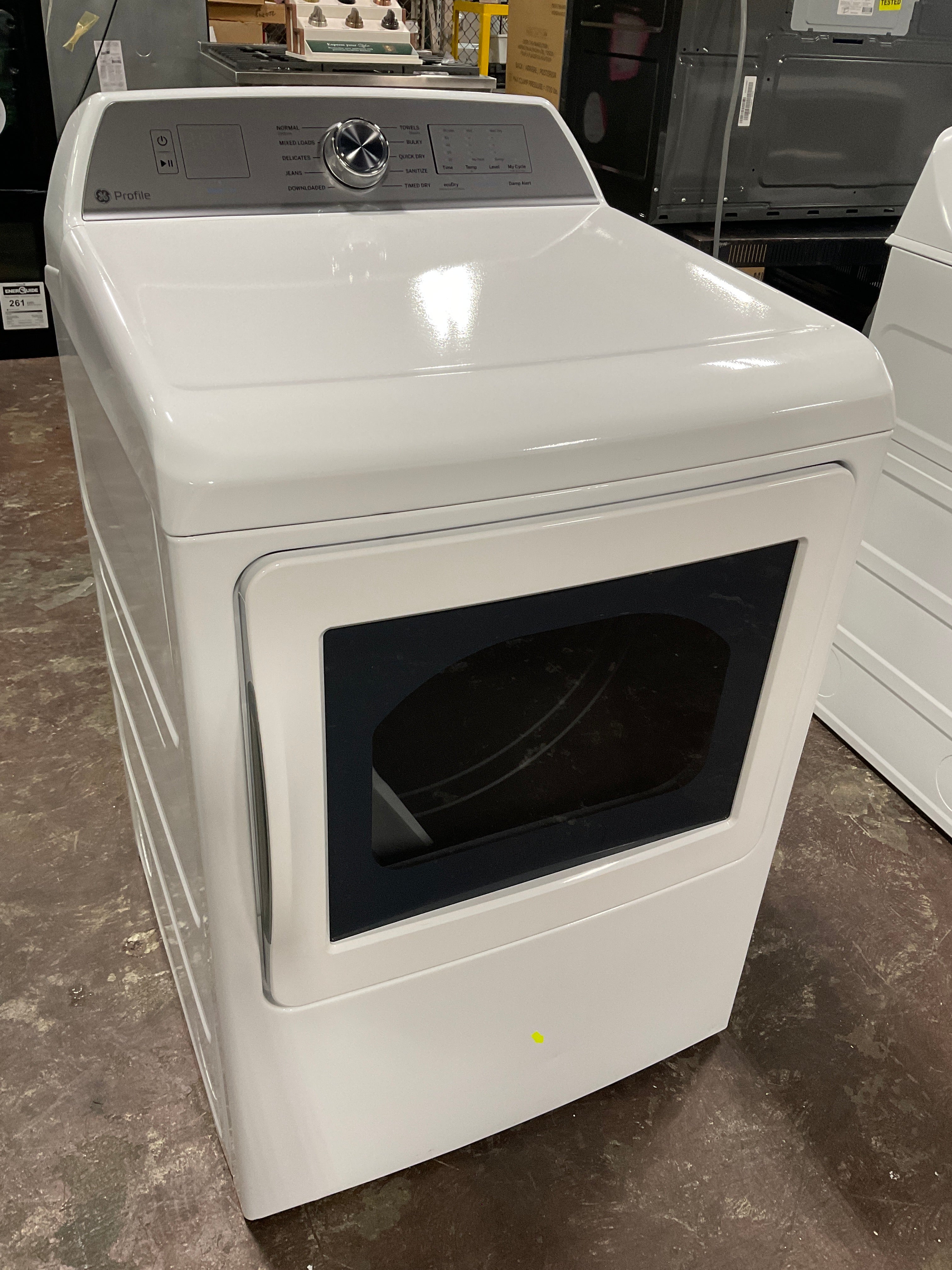 GE Profile™ ENERGY STAR® 7.4 cu. ft. Capacity aluminized alloy drum Electric Dryer with Sanitize Cycle and Sensor Dry - Image 11