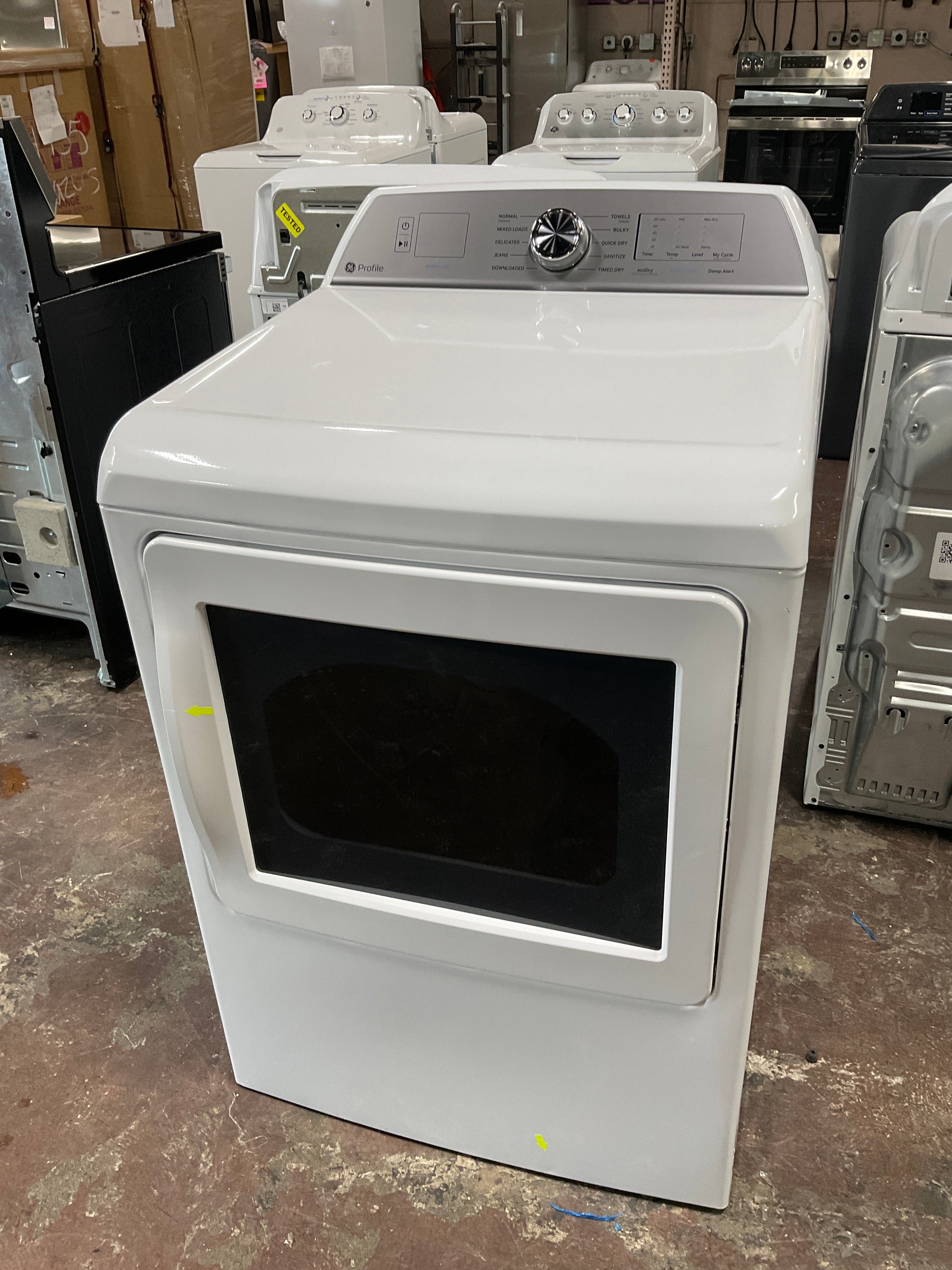 GE Profile™ ENERGY STAR® 7.4 cu. ft. Capacity aluminized alloy drum Electric Dryer with Sanitize Cycle and Sensor Dry - Image 17