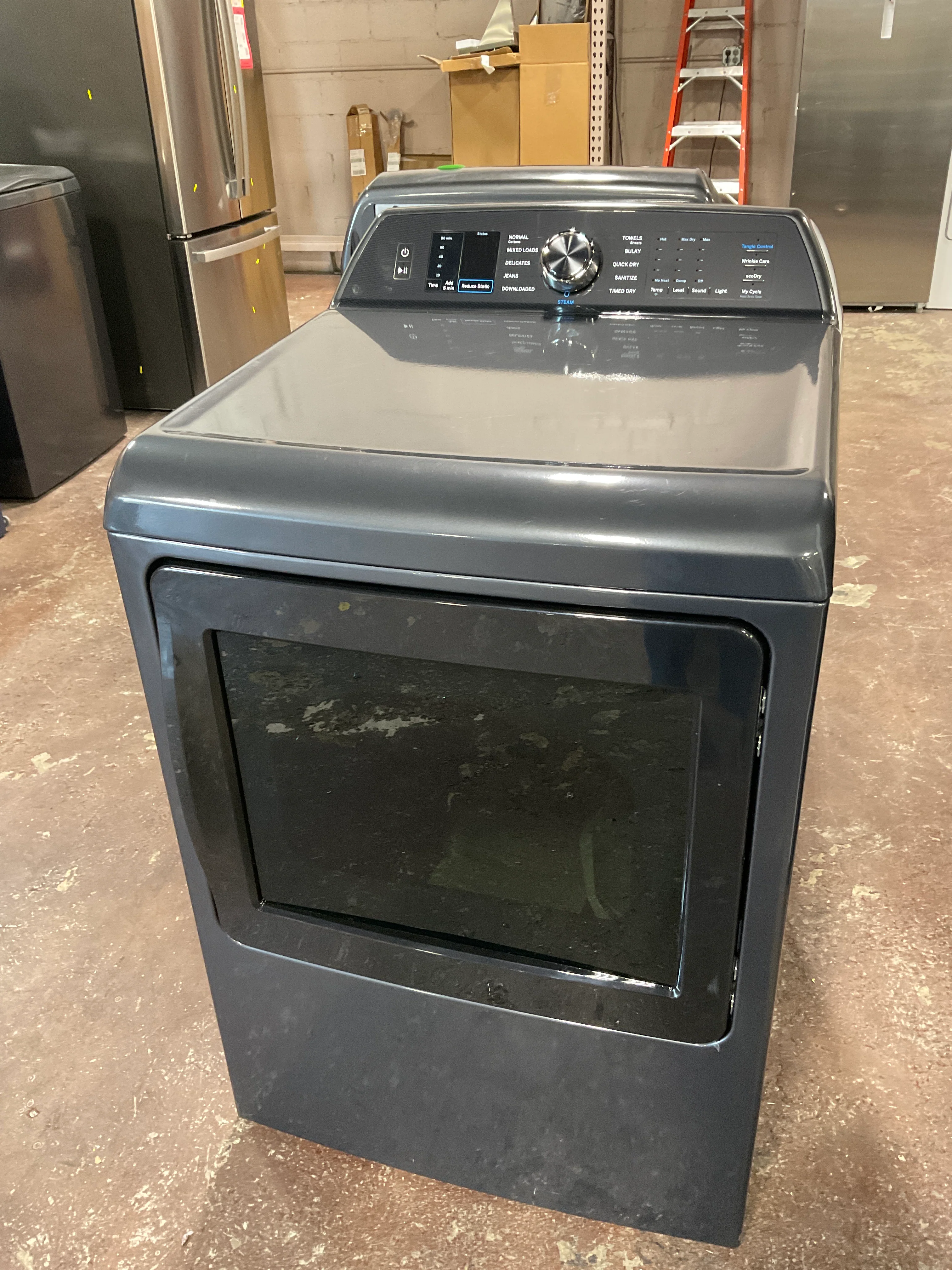 GE Profile™ ENERGY STAR® 7.4 cu. ft. Capacity Smart aluminized alloy drum Electric Dryer with Sanitize Cycle and Sensor Dry - Image 10