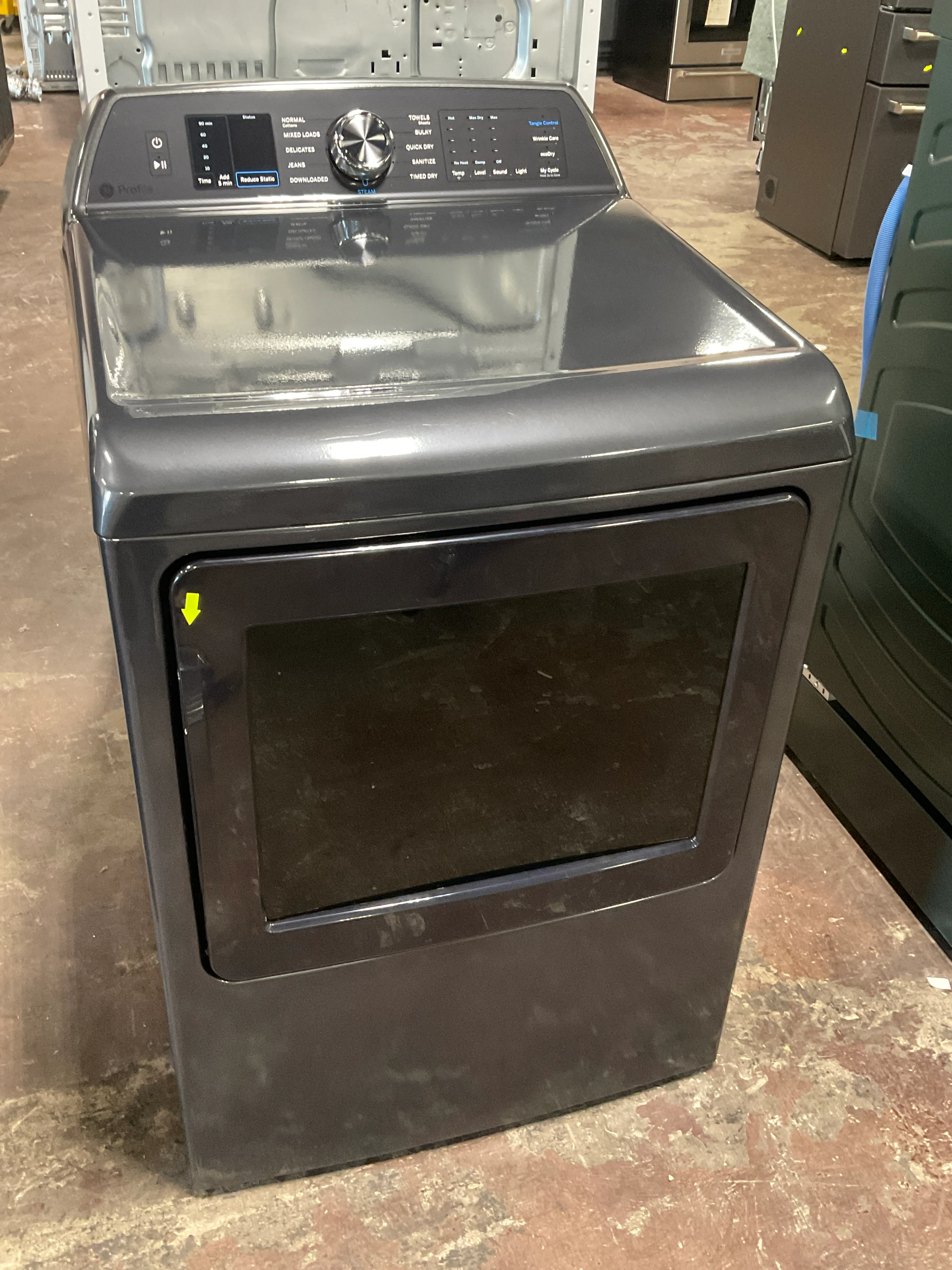 GE Profile™ ENERGY STAR® 7.4 cu. ft. Capacity Smart aluminized alloy drum Electric Dryer with Sanitize Cycle and Sensor Dry - Image 11