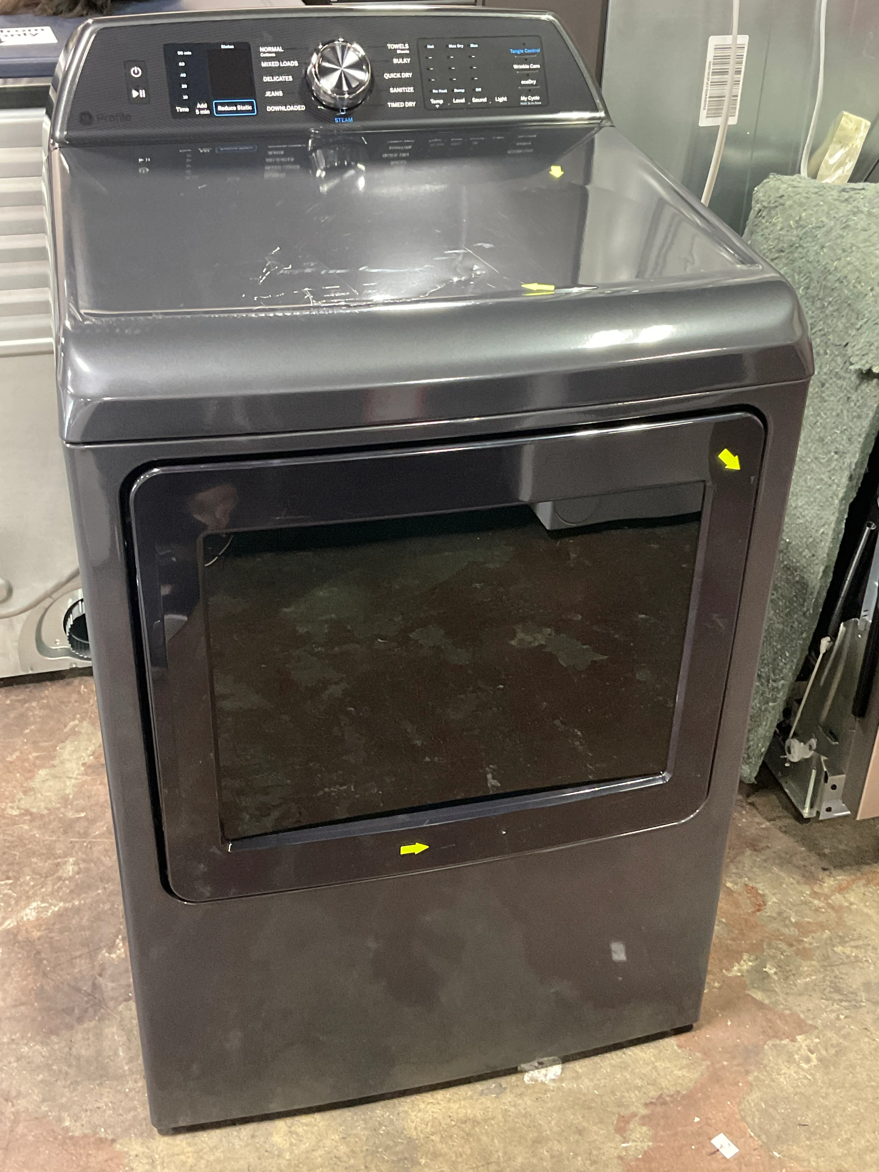 GE Profile™ ENERGY STAR® 7.4 cu. ft. Capacity Smart aluminized alloy drum Electric Dryer with Sanitize Cycle and Sensor Dry - Image 13