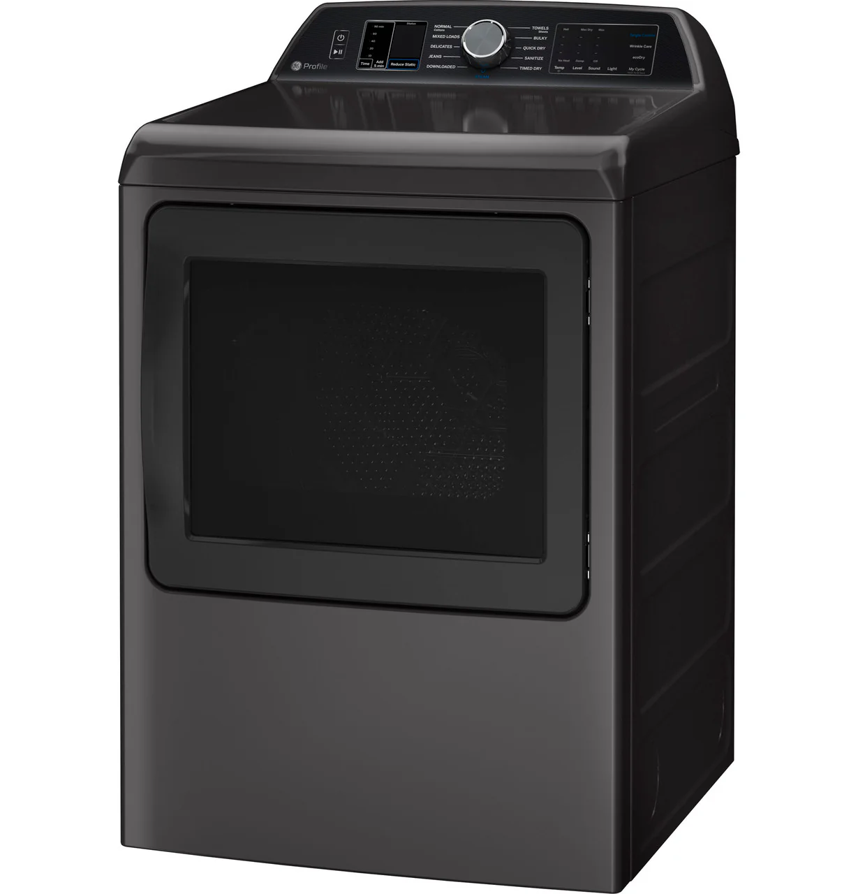 GE Profile™ ENERGY STAR® 7.4 cu. ft. Capacity Smart aluminized alloy drum Electric Dryer with Sanitize Cycle and Sensor Dry - Image 5