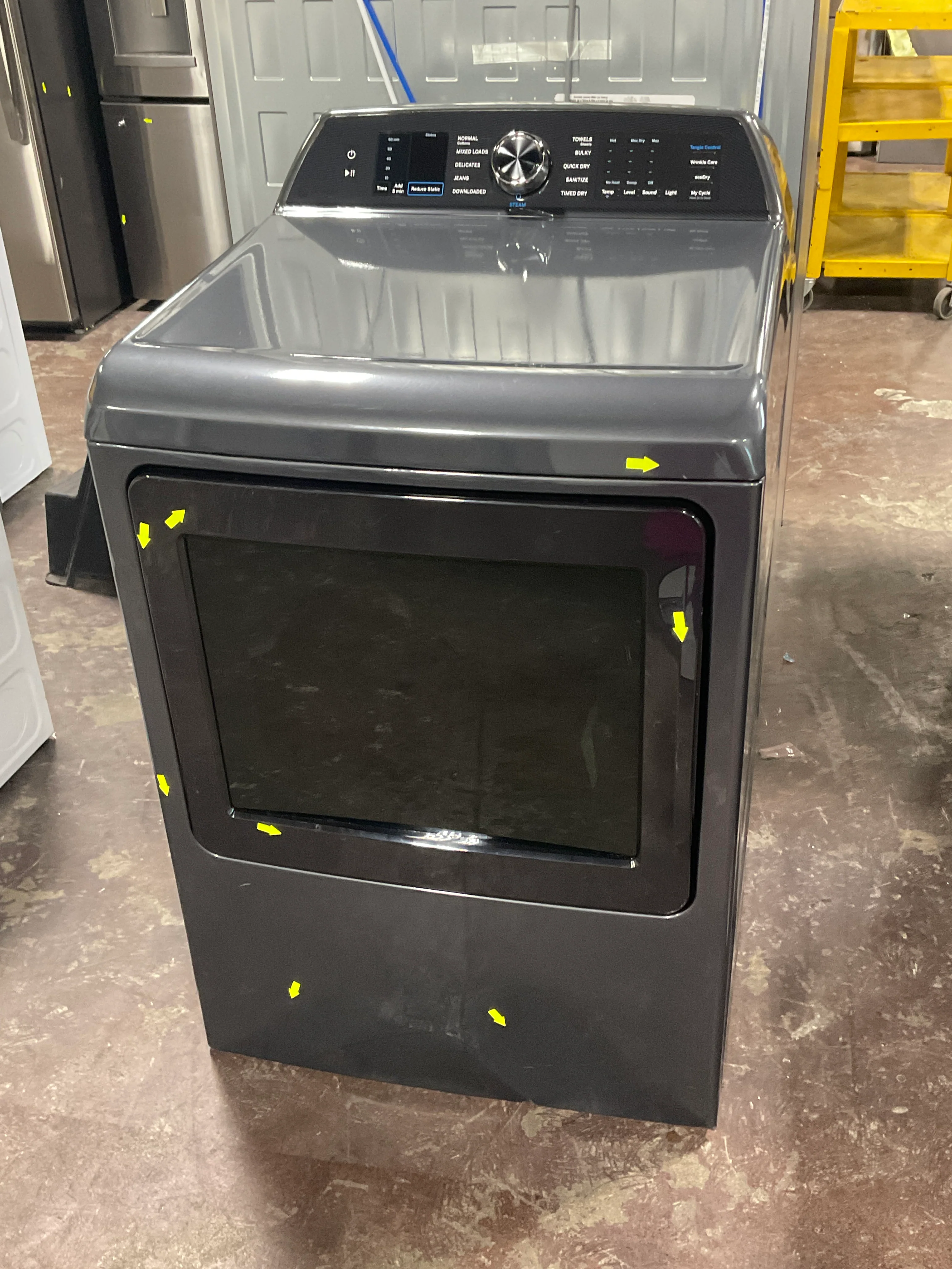 GE Profile™ ENERGY STAR® 7.4 cu. ft. Capacity Smart aluminized alloy drum Electric Dryer with Sanitize Cycle and Sensor Dry - Image 6