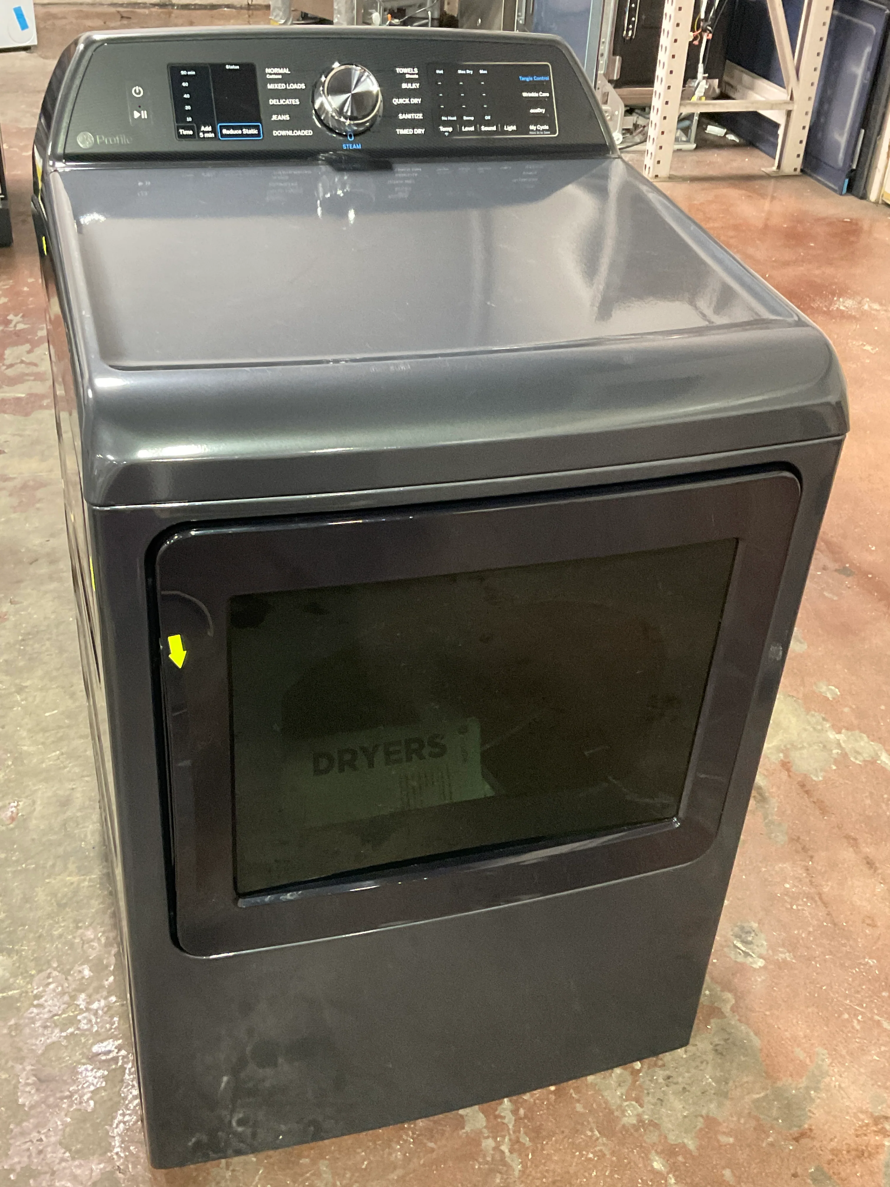 GE Profile™ ENERGY STAR® 7.4 cu. ft. Capacity Smart aluminized alloy drum Electric Dryer with Sanitize Cycle and Sensor Dry - Image 7