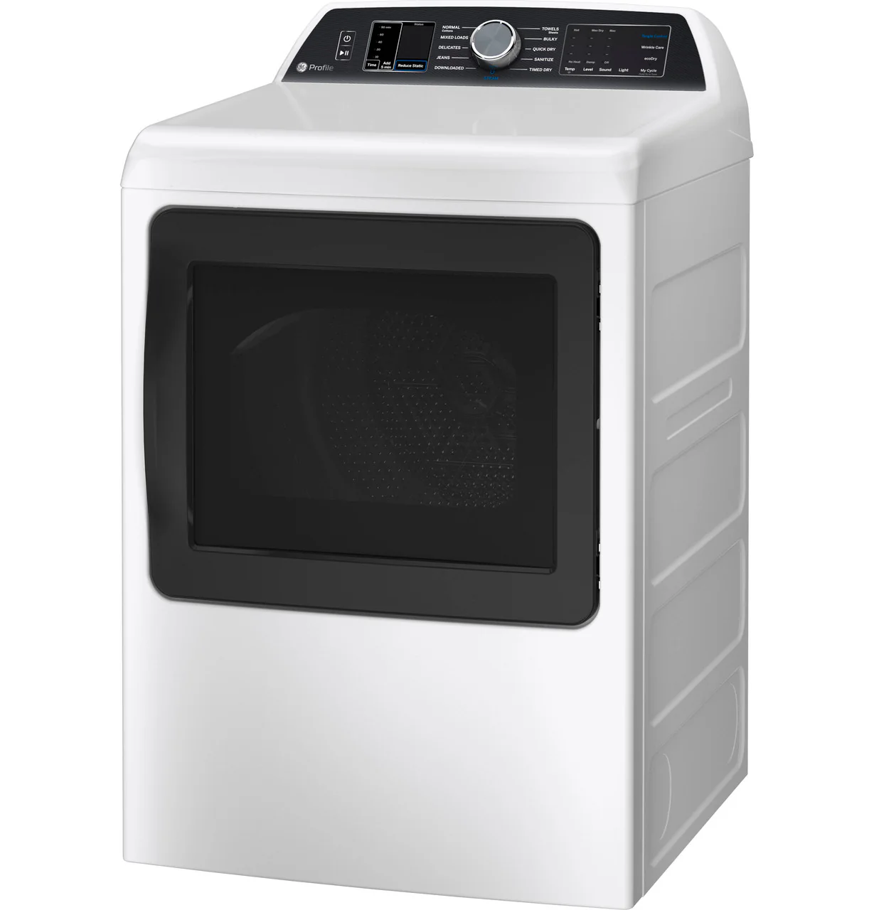 GE Profile™ ENERGY STAR® 7.4 cu. ft. Capacity Smart aluminized alloy drum Gas Dryer with Sanitize Cycle and Sensor Dry - Image 5