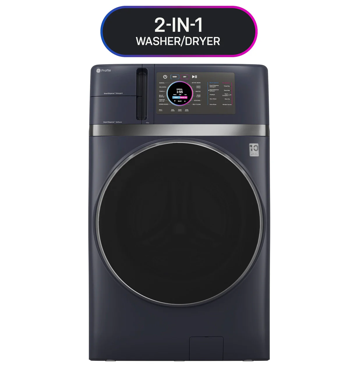 GE Profile™ ENERGY STAR® 4.8 cu. ft. Capacity UltraFast Combo with Ventless Inverter Heat Pump Technology Washer/Dryer - Image 2