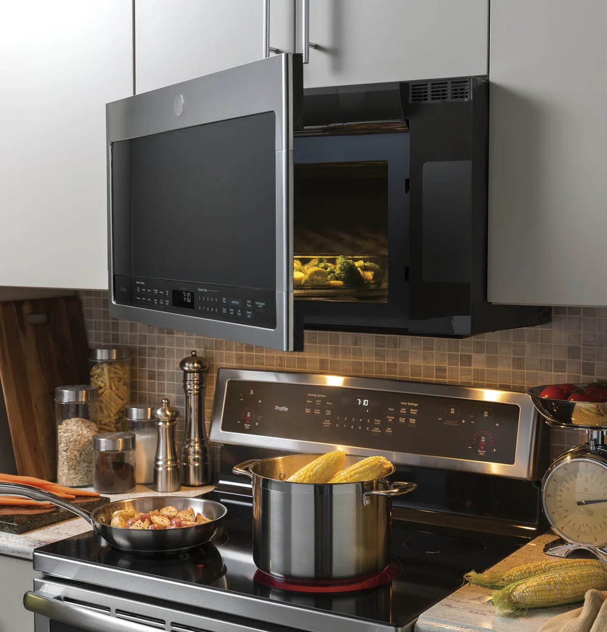GE Profile™ 2.1 Cu. Ft. Over-the-Range Sensor Microwave Oven - Image 4