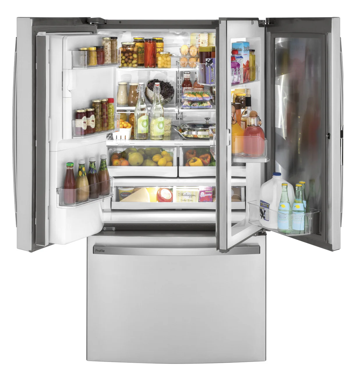 GE Profile™ Series 22.1 Cu. Ft. Counter-Depth Fingerprint Resistant French-Door Refrigerator with Door In Door and Hands-Free AutoFill - Image 2