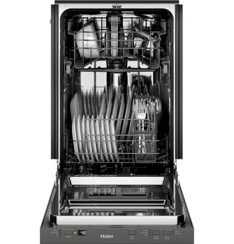 Haier ENERGY STAR® 18" Stainless Steel Interior Dishwasher with Sanitize Cycle - Image 4